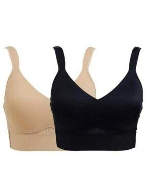Rhonda Shear Molded Cup Bra with Mesh Back Detail 2 Pack  LARGE